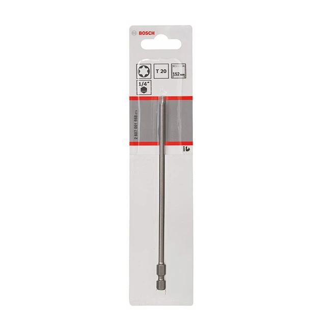 Bosch T20 x 152 mm Length Torx Extra Hard Screwdriver Bits, 2 607 001 668