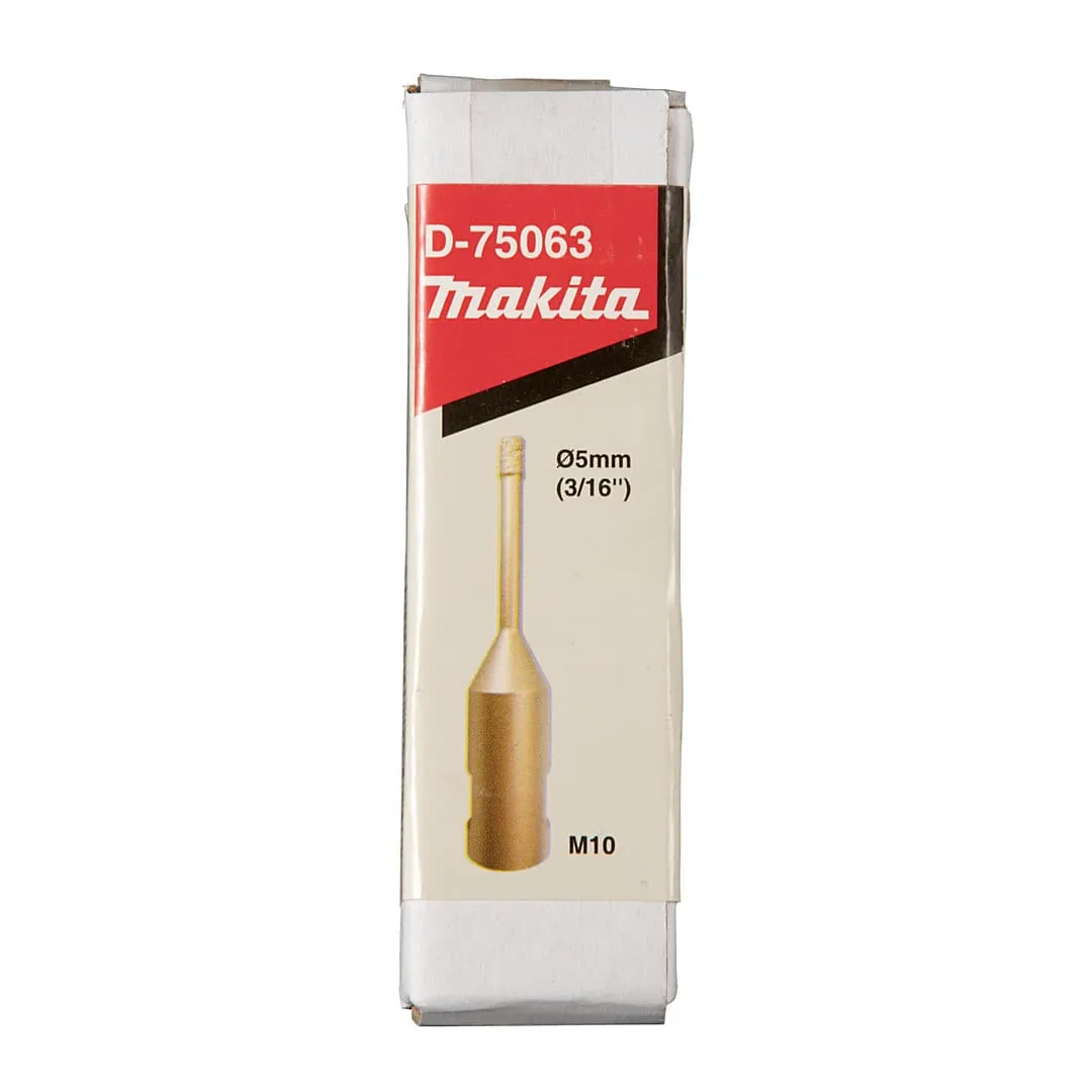 Makita 5 mm Dia x M10 mm Vacuum Brazed Diamond Core Bit, D-75063