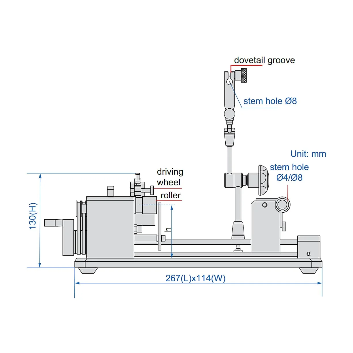 Insize 3 - 25 mm Quick Positioning Concentricity Gauge without Dial test indicator, 4737-26