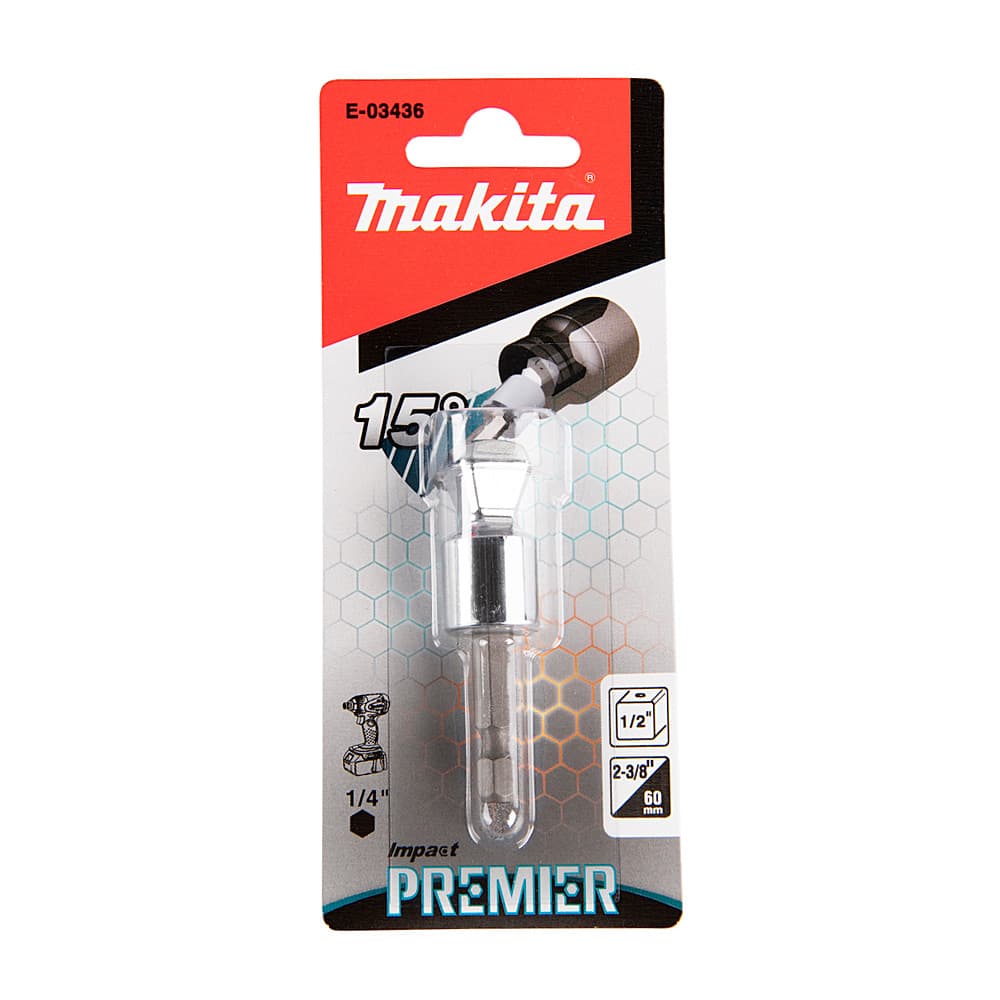 Makita 1/2 Inch Sq Drive 50 mm Impact Premier Tilt Socket Adaptor, E-03436