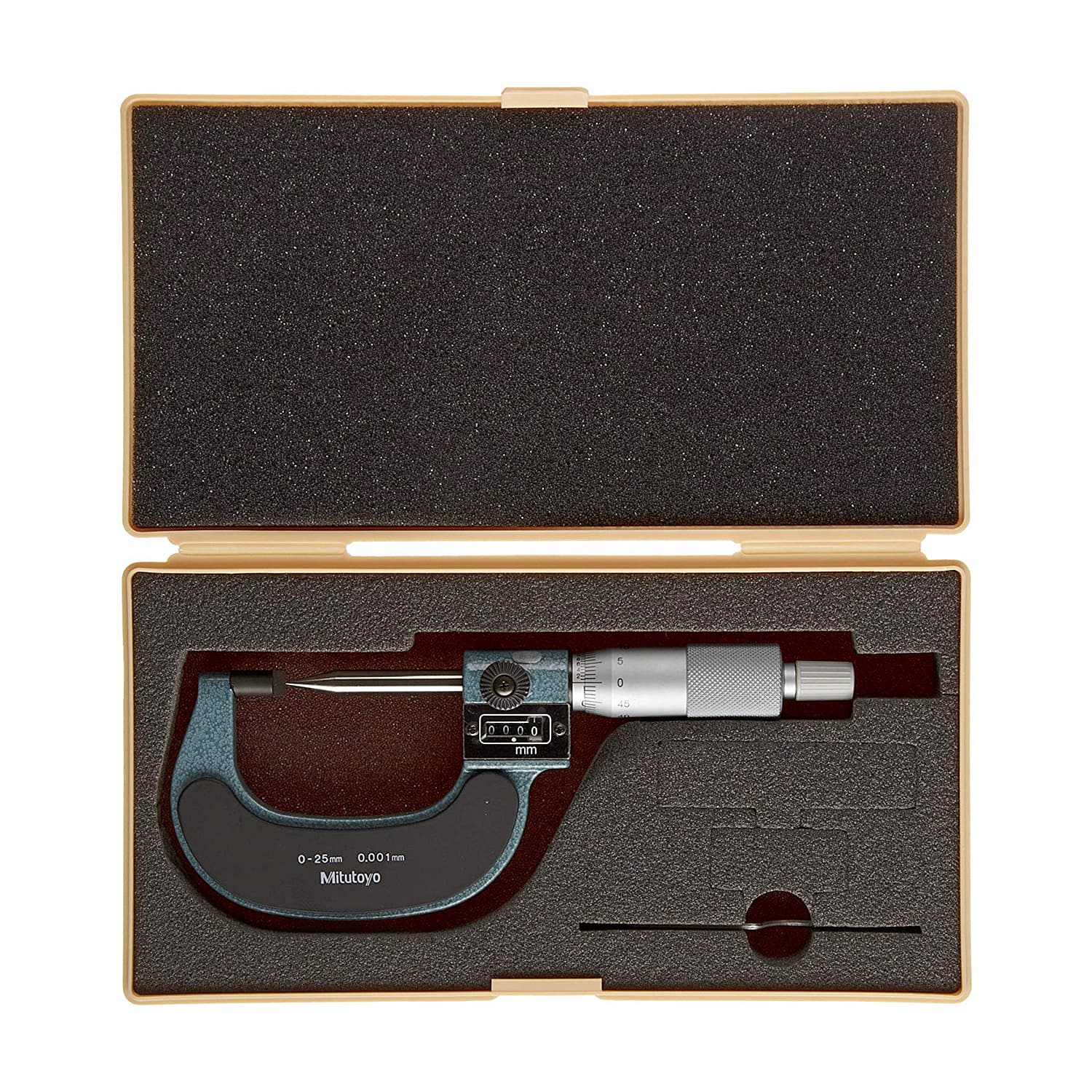 Mitutoyo 0 - 25 mm Crimp Height Micrometer with Digit Counter, 142-403