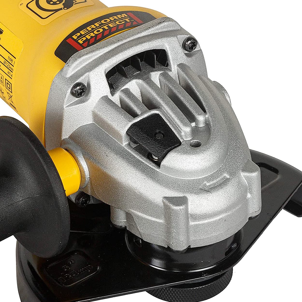 Dewalt 1700W / 125mm Heavy Duty Brushless Variable Speed Medium Angle Grinder-Perform & Protect Shield, DWE4377-QS