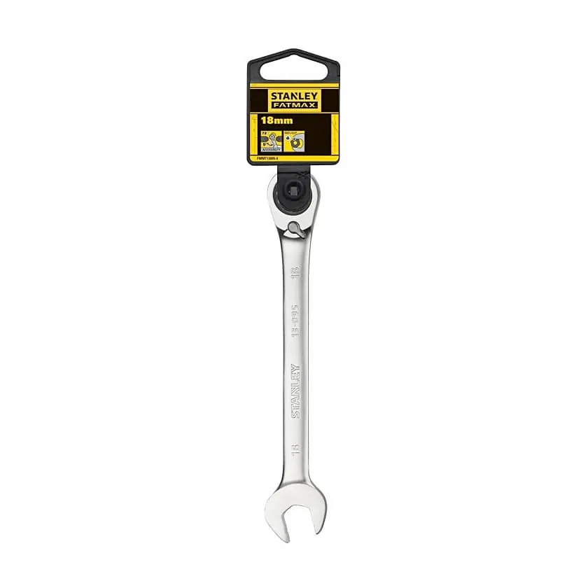 Stanley 18 mm Fatmax Anti-Slip Reversible Combination Ratchet Wrenches, FMMT13095-0