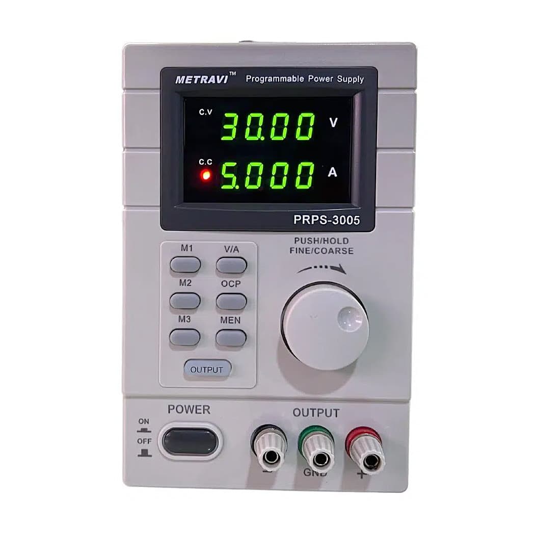 Metravi 0 - 30V / 0 - 5A Programmable DC Regulated Power Supply (Single Output), PRPS-3005