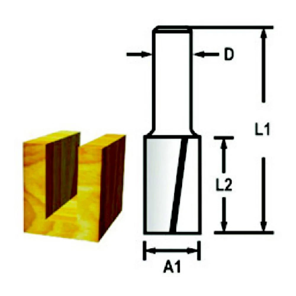 Makita 8.00 mm Router Bit (Straight Bit 2 Flute), D-67826