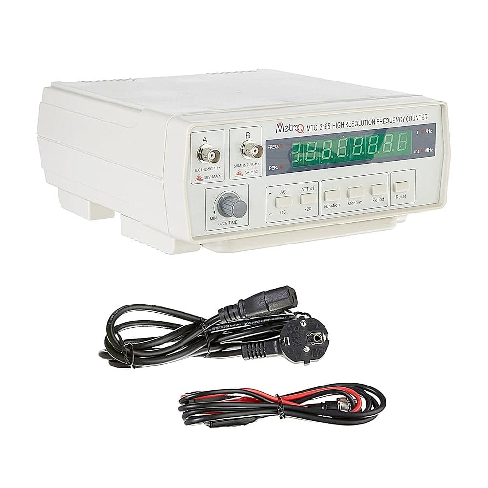 MetroQ 0.01Hz - 2.4GHz Digital High Resolution Frequency Counter With Dual Channel Signal Input, MTQ 3165