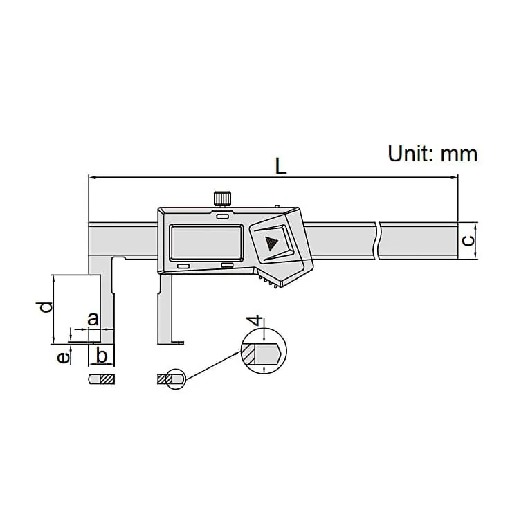 Insize 300 mm / 12 inch Digital Inside Groove Caliper, 1120-300A