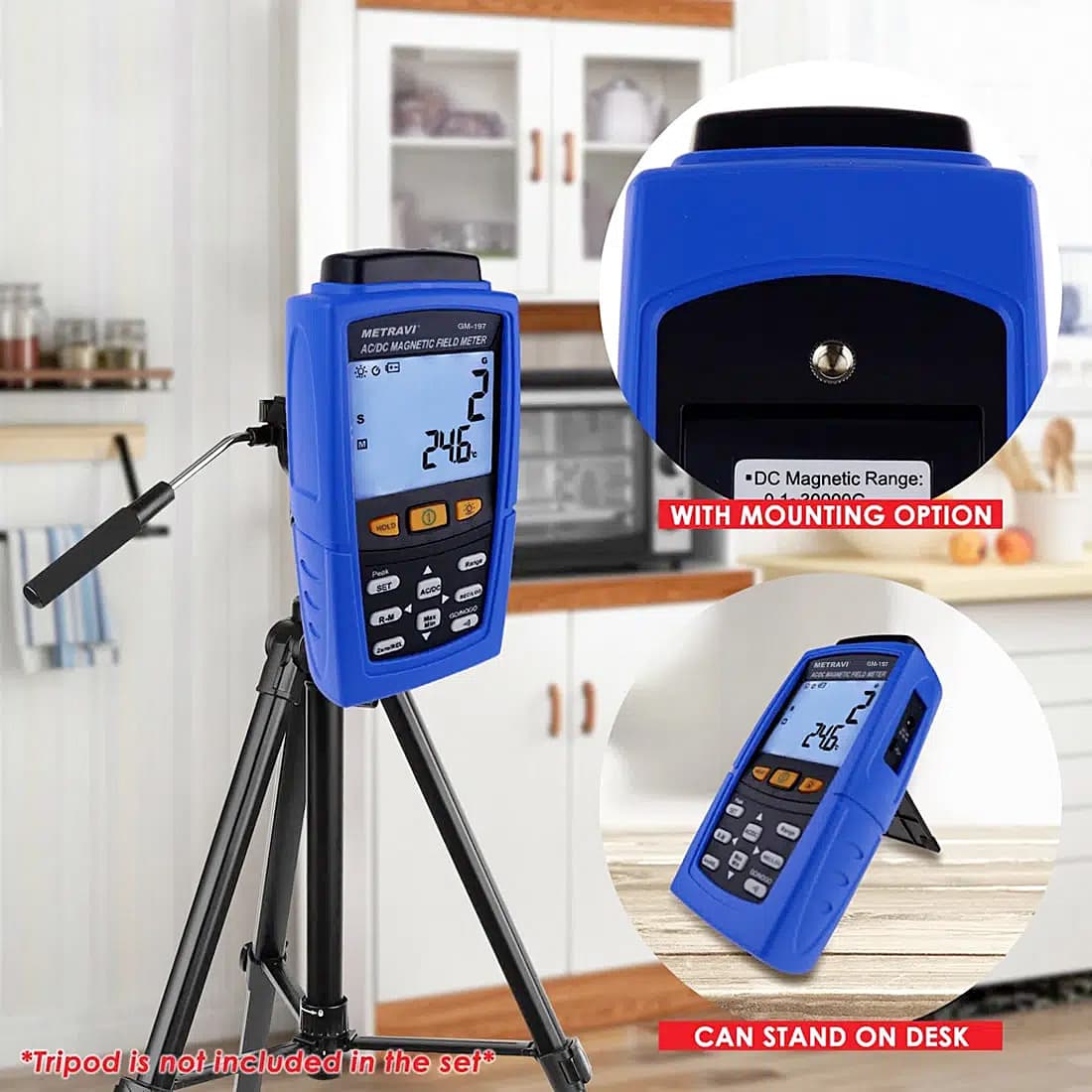 Metravi 3000mT / 30000G Static Cum Electromagnet Gauss Meter, GM-197