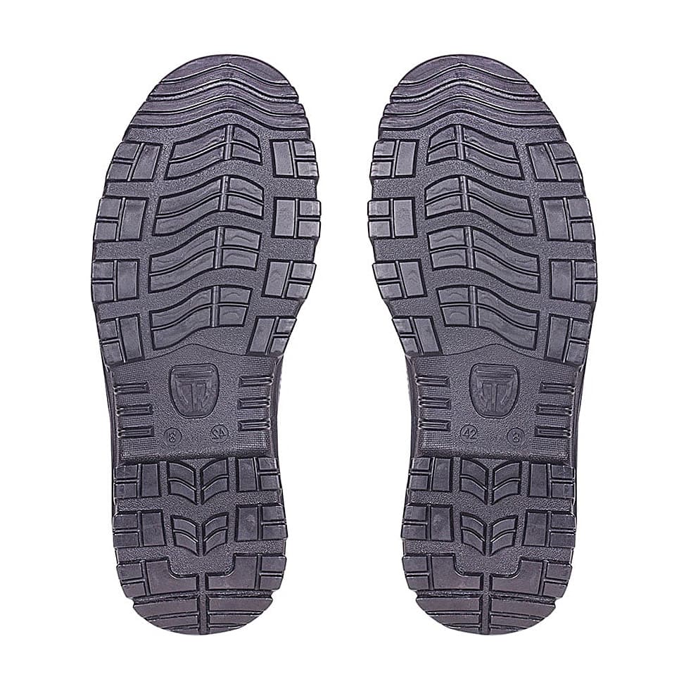 Tagra Low Ankle PU Nitrile Rubber Suede Leather Safety Shoes - Steel Toe (Black & Grey), Supreme Lo