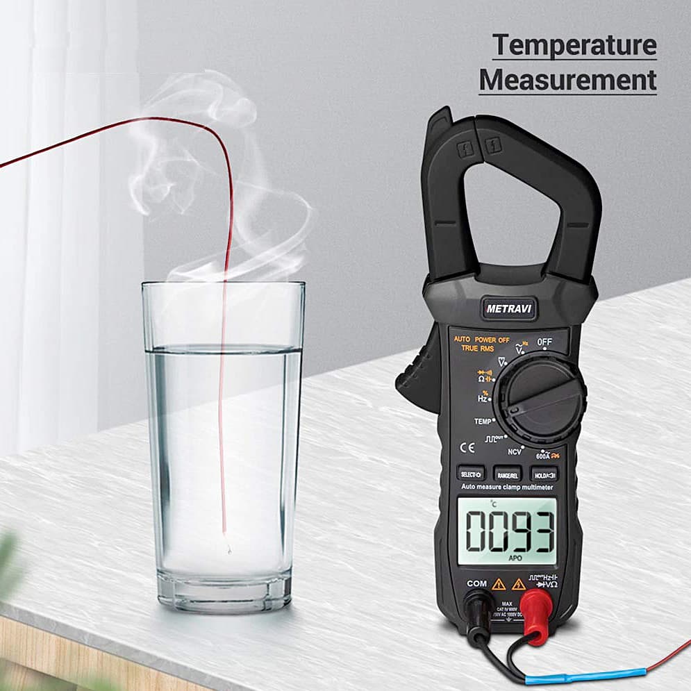 Metravi 3-5/6 Digit / 600A Digital TRMS AC/DC Clamp Meter, DT-115