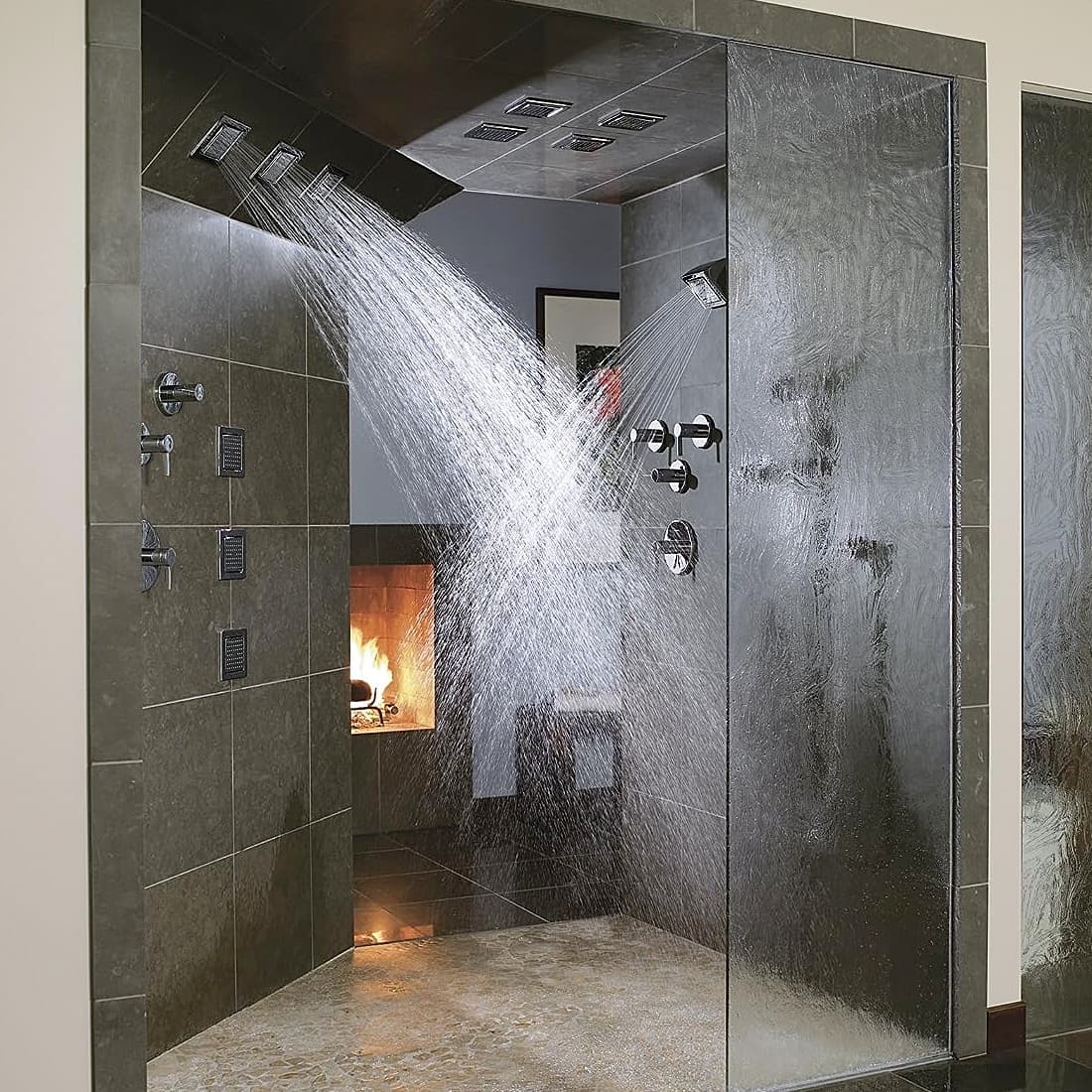 Kohler Watertile 54 Nozzle Square Body Spray With Soothing Spray In Polished Chrome Finish, K-8002IN-CP