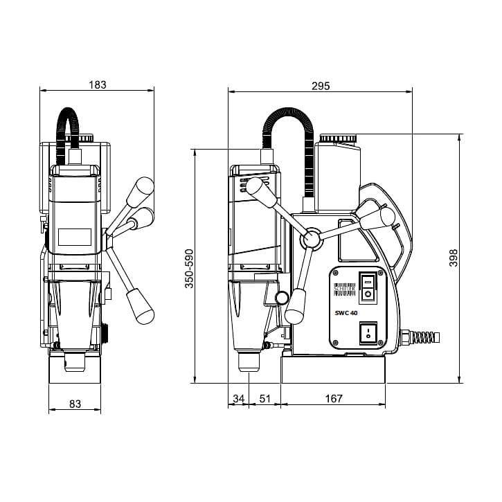 Schifler 1150W Magnetic Core Drilling Machine, SWC 40