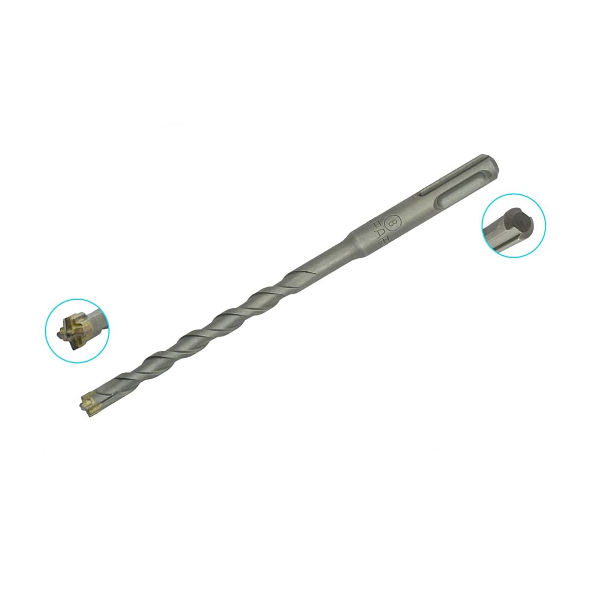 Taparia 8.00 x 210 mm Heavy Duty SDS Hammer Drill (Pack of 10 Pcs), HHDC 8210