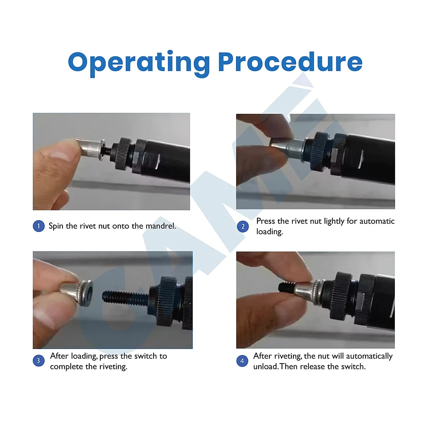Game M3 – M12 Battery Operated Rivet Nut Tool, BRN-1028