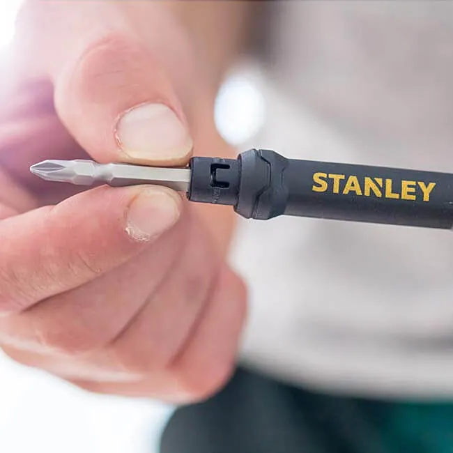 Stanley 4 In 1 Bi-Material Pocket Screwdriver, 66-344