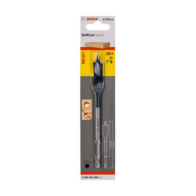 Bosch 13 mm Wood Spade Bit For Self Cut, 2 608 595 485