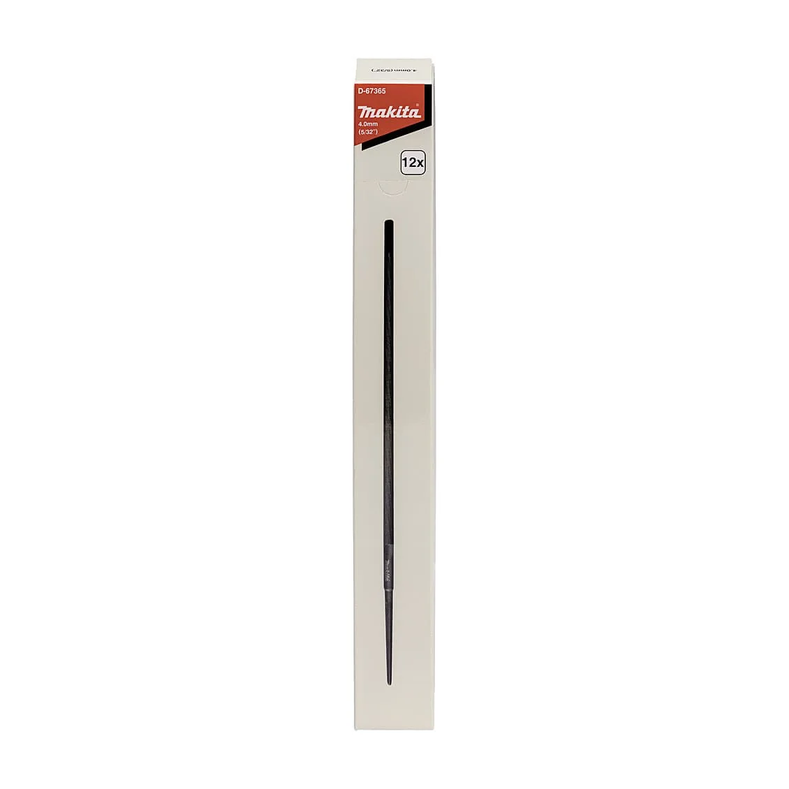 Makita 4 mm (5/32 inch) x 256 mm Round File (Pack Of 12 Pcs), D-67365