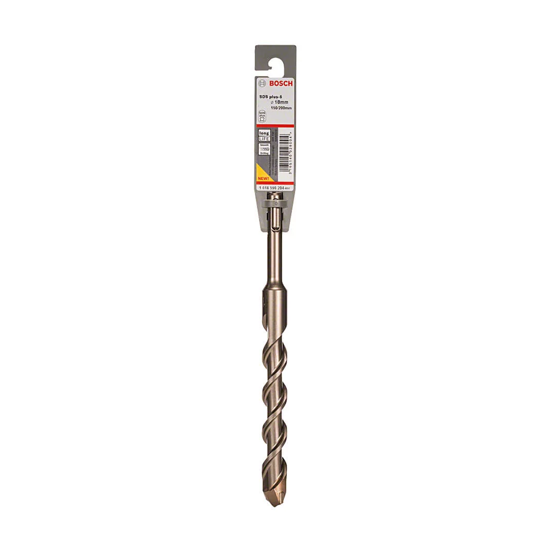 Bosch 18 x 200 mm SDS Plus-5 Drill Bits, 1 618 596 204