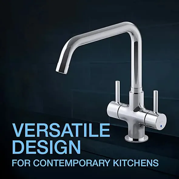 Kohler Cuff Dual Handle Kitchen Sink Faucet With Upward Spout In Polished Chrome Finish, K-37316IN-4-CP