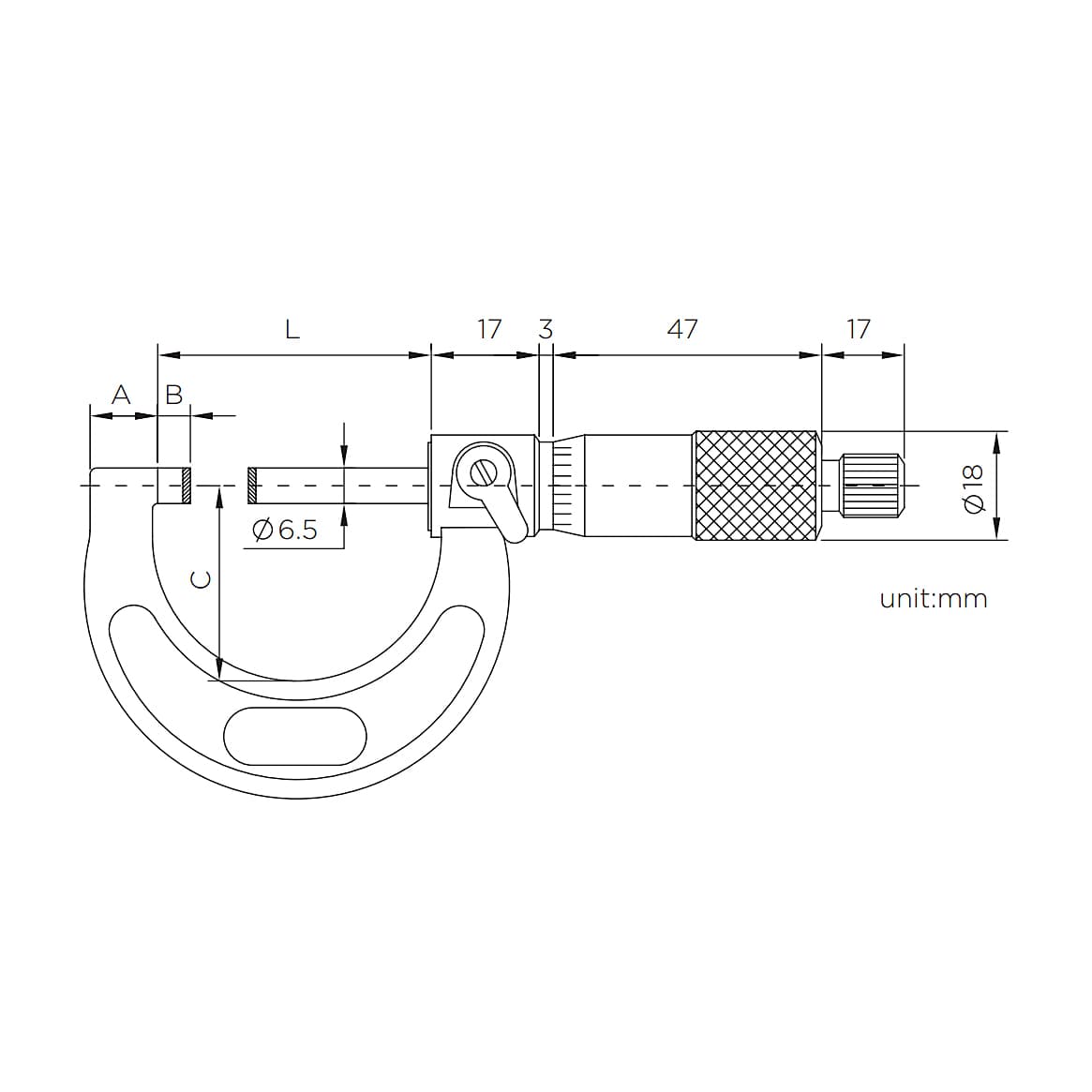 Ozar 100 - 125 mm Outside Micrometer, AMO-9342