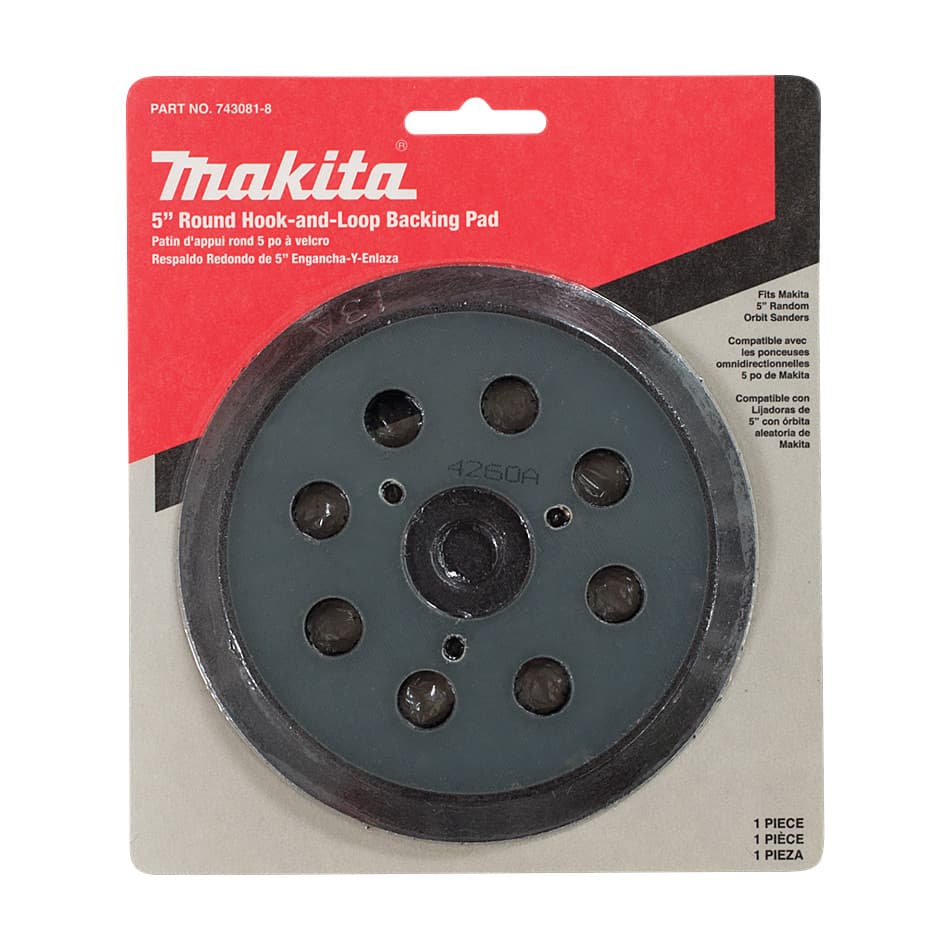 Makita 123 mm Sanding Pads for Random Orbit Sanders, 743081-8