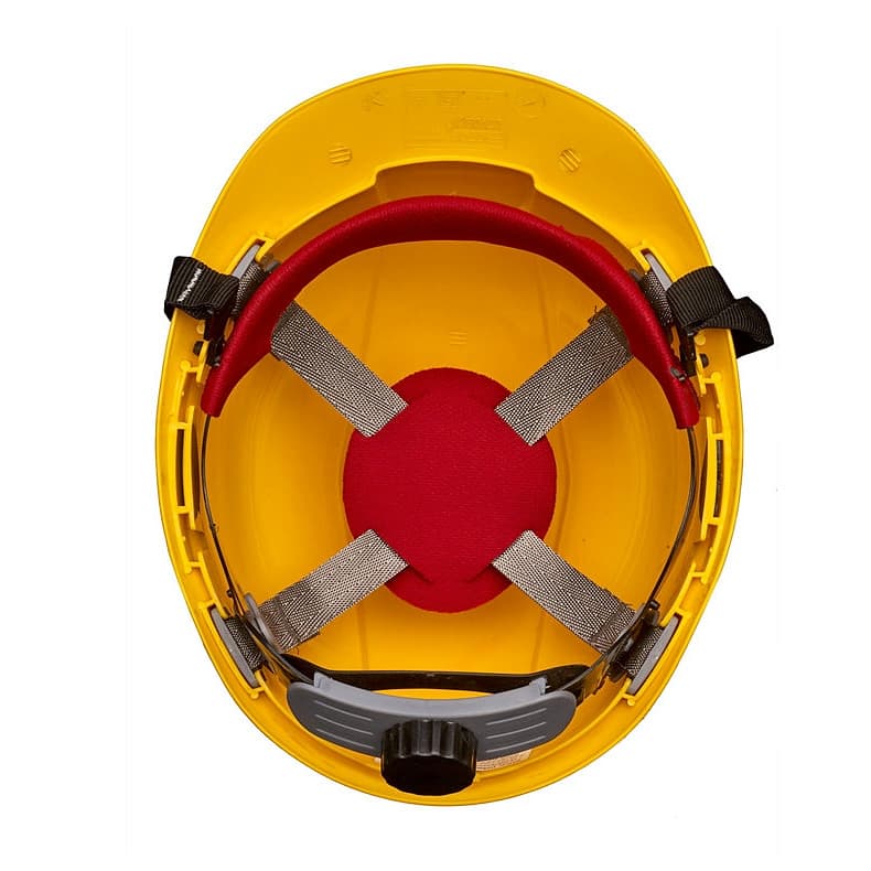 Udyogi Proton 4000 Series Helmet With Textile Suspension & Slip Fit Adjustment (Yellow), Proton 4001L