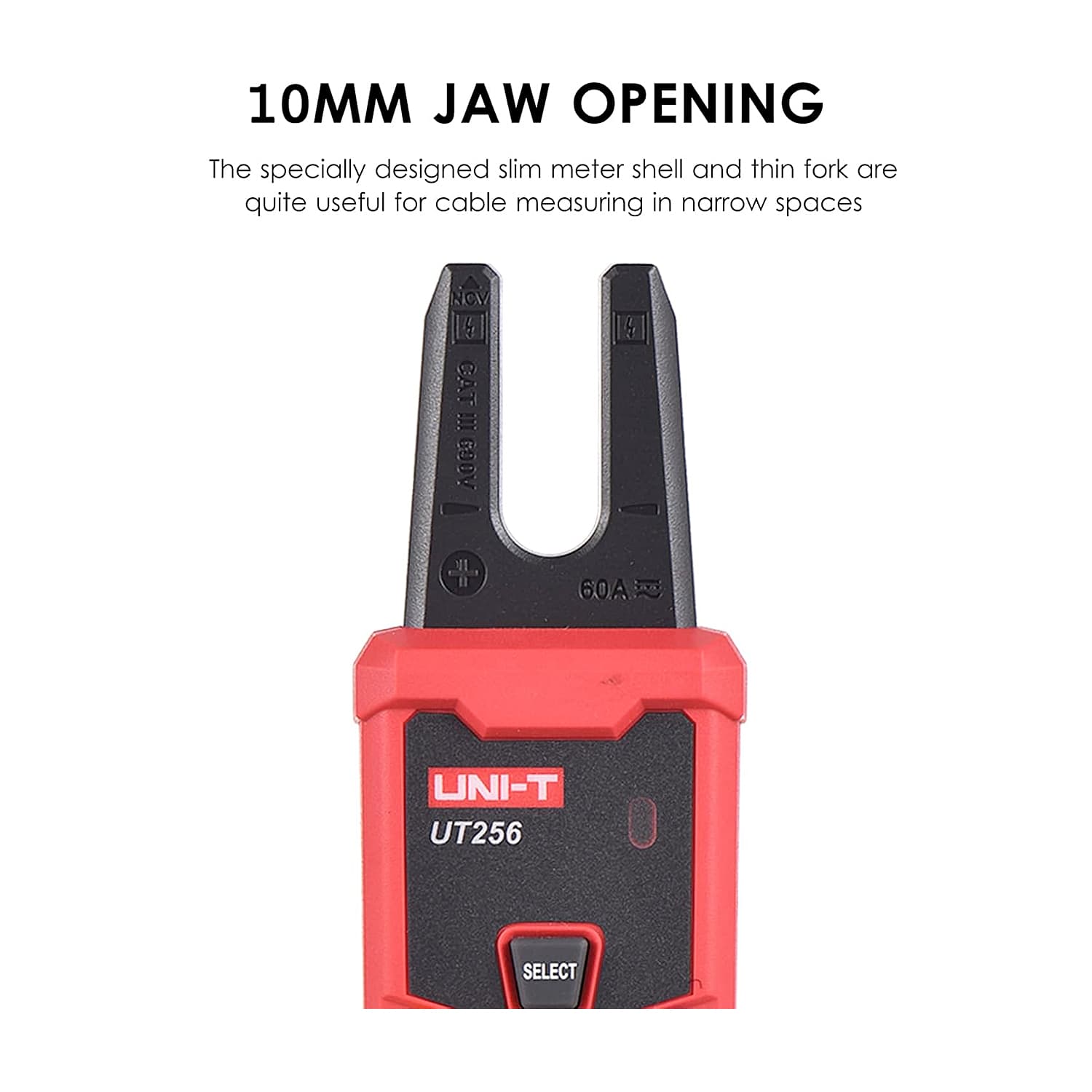 UNI-T 60A AC/DC TRMS Fork Type Clamp Meter, UT256