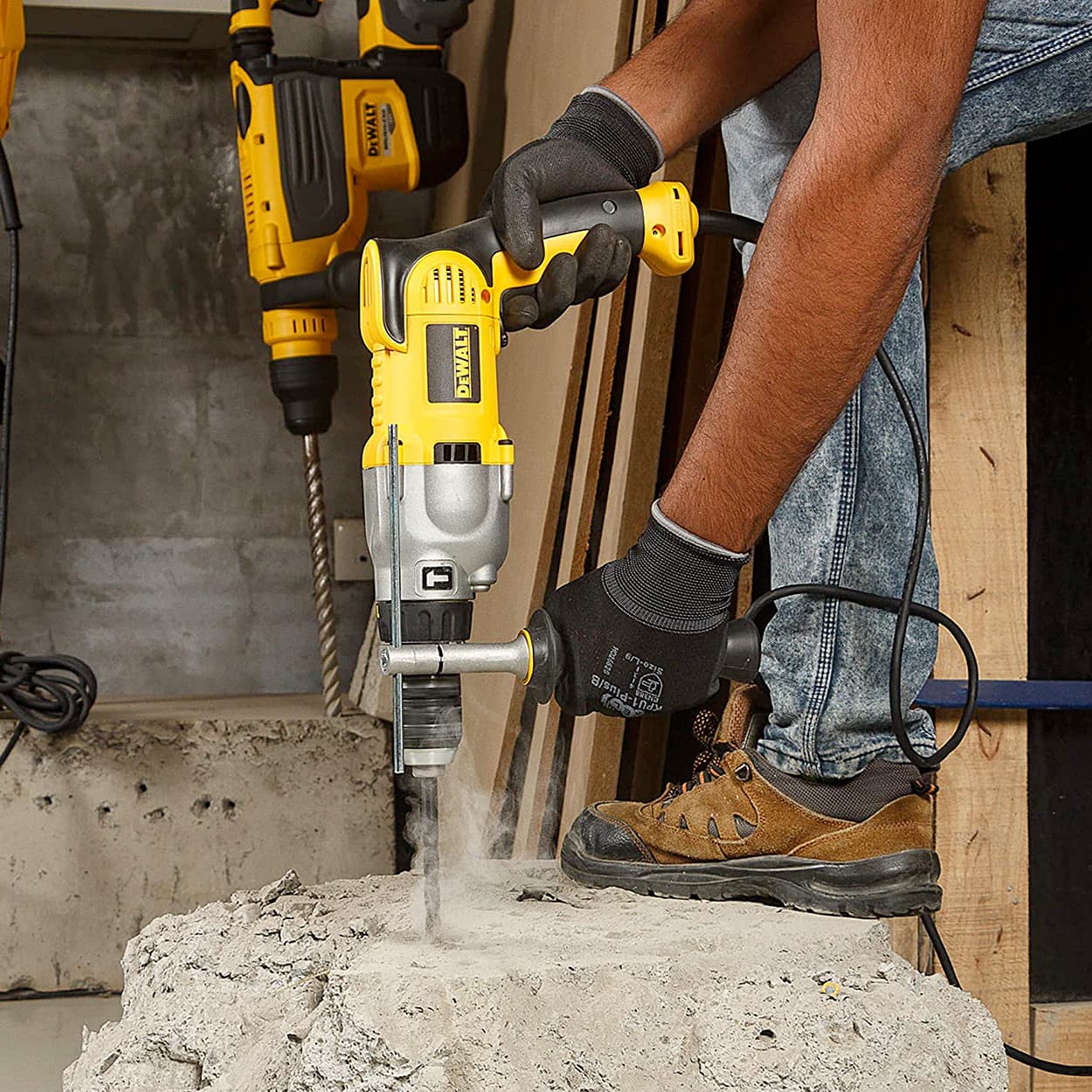 Dewalt 13mm 1100W 2 Speed Pistol Percussion Drill, DWD524KS-GB