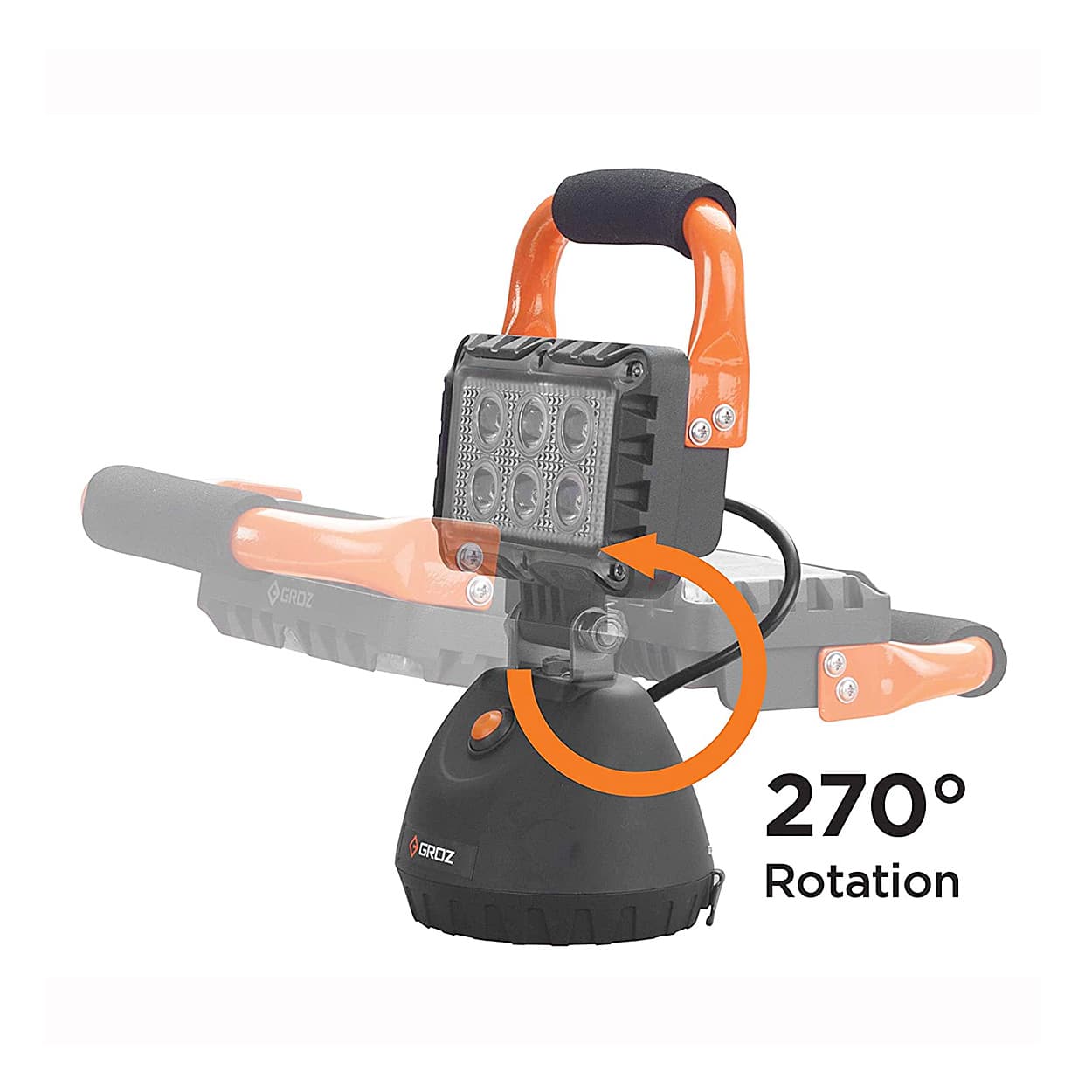 Groz 18W LED Rechargeable Work Light With Heavy Duty Magnetic Base (Multimode), LED/621