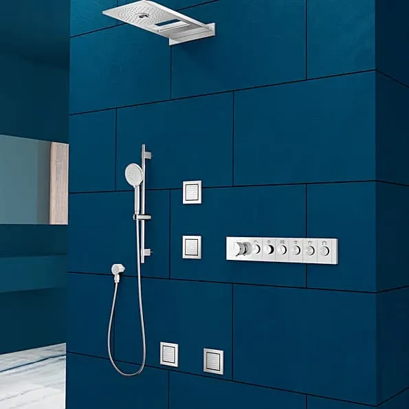 Kohler Anthem Recessed Thermostatic Mechanical 6 Outlet Trim In Polished Chrome Finish, K-26350IN-9-CP