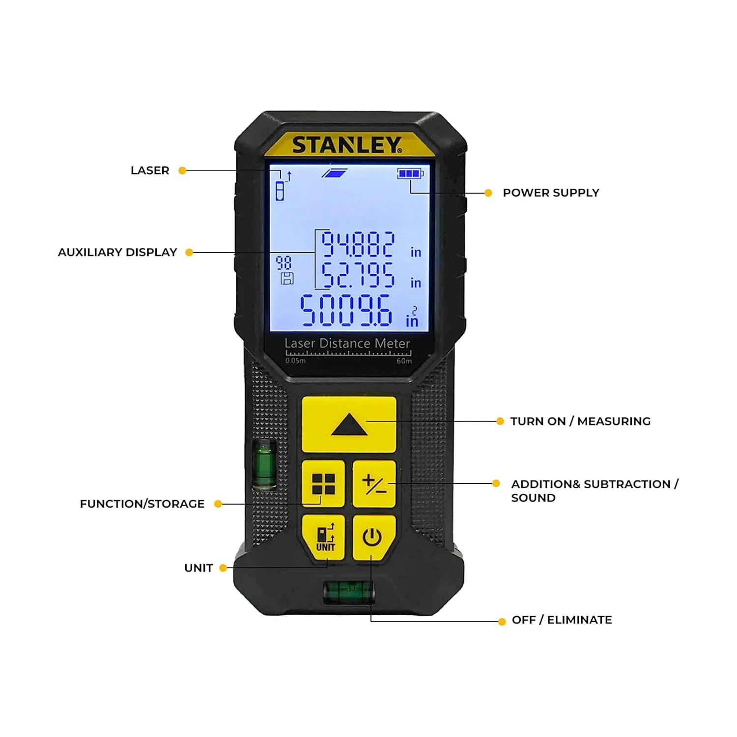Stanley 60 Mtr Laser Distance Measurer, STHT77802-A