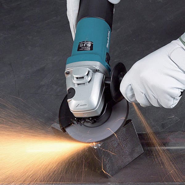 Makita 125mm / 5 inch, 1400W SJS Angle Grinder with Anti-Restart Function, Soft Start & Slide Switch, 9565CR