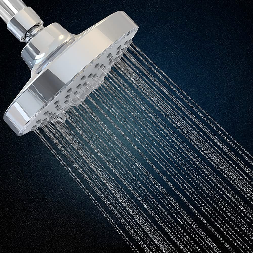 Kohler Rain Duet Multifunction Geometric Shower Head Without Shower Arm In Polished Chrome Finish, K-23658IN-CP