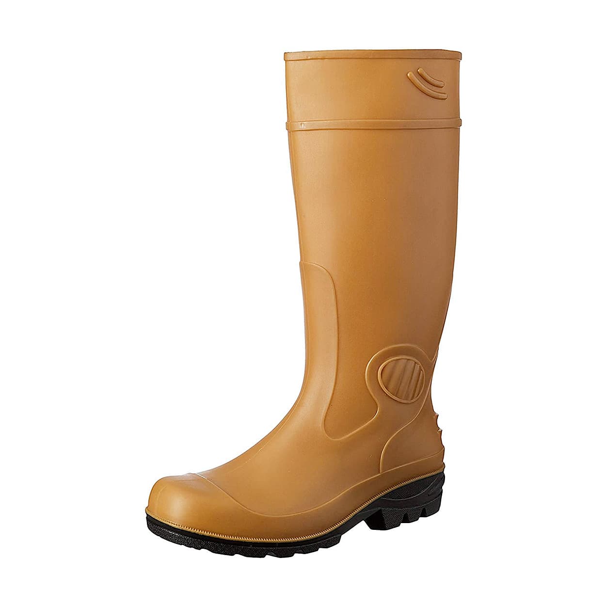 Hillson Dragon Tan Dual Density PVC Safety Gumboots Without Steel Toe (Tan)