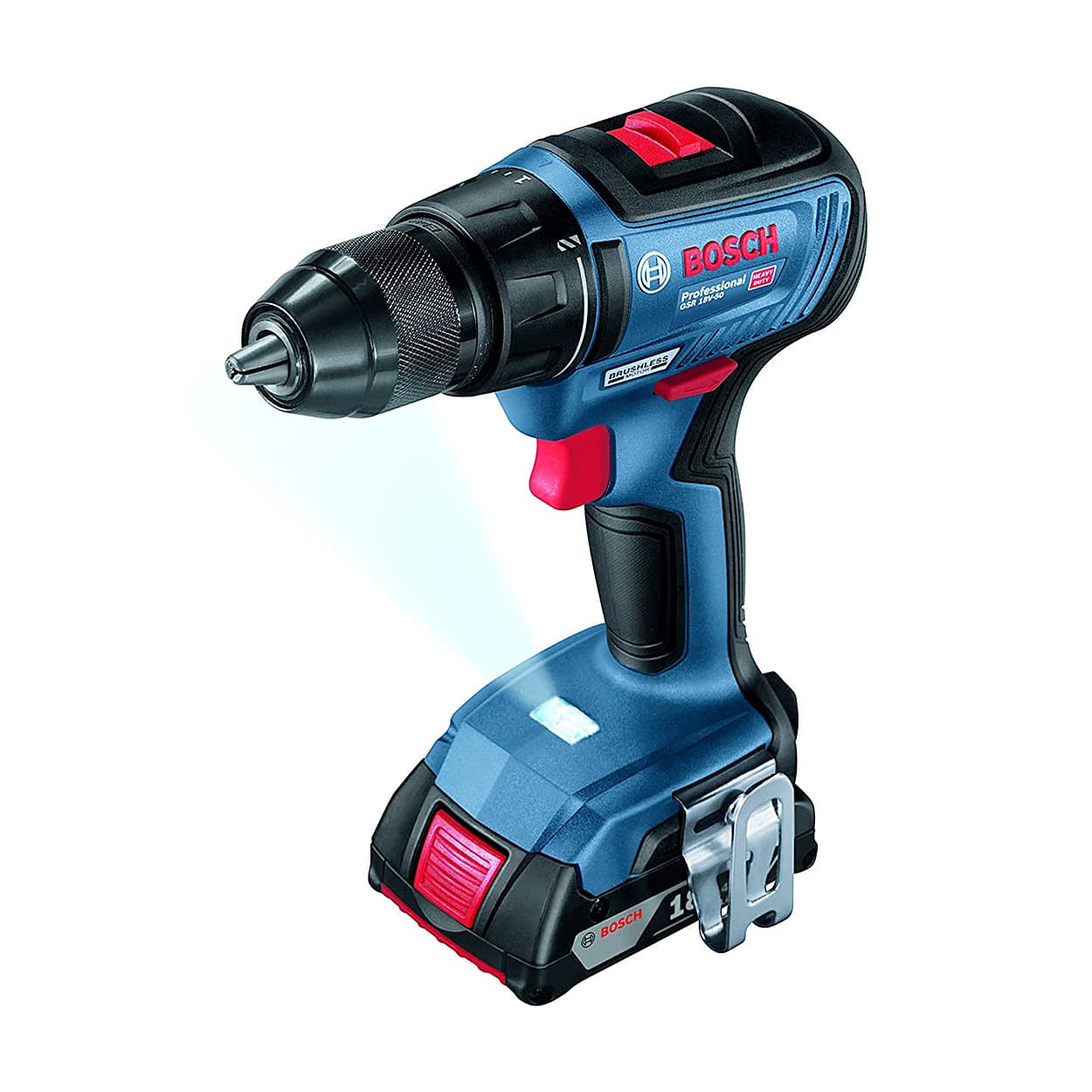 Bosch 18V Lithium-ion Professional Drill Driver (Cordless), GSR 18V-50 Kit