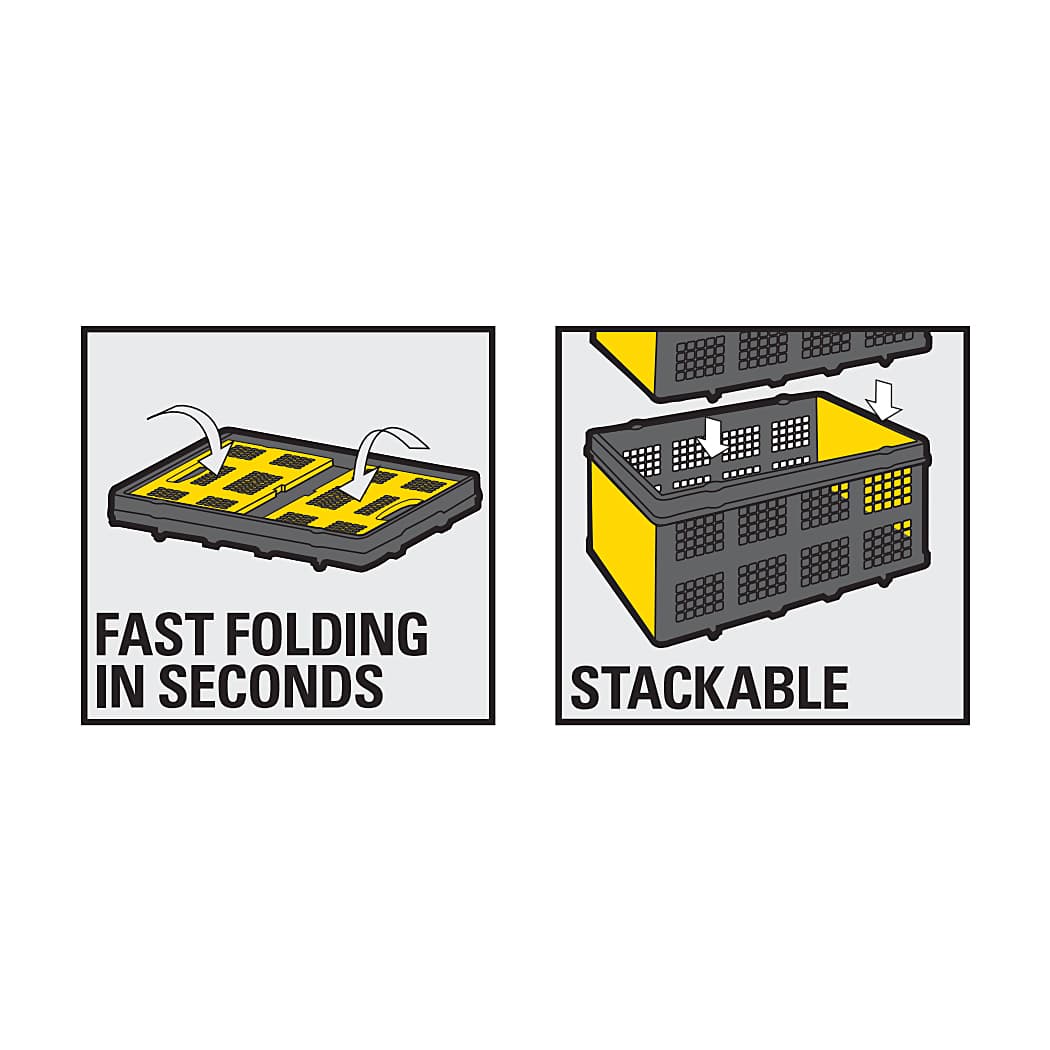 Stanley 25kg Load Capacity Folding Utility Basket with Lid, SXWT-FB533L-SP