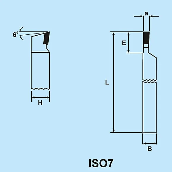 Zenstar 240 mm Length / ISO 7 (150) Parting Off Tool (Right Hand), 150-5032