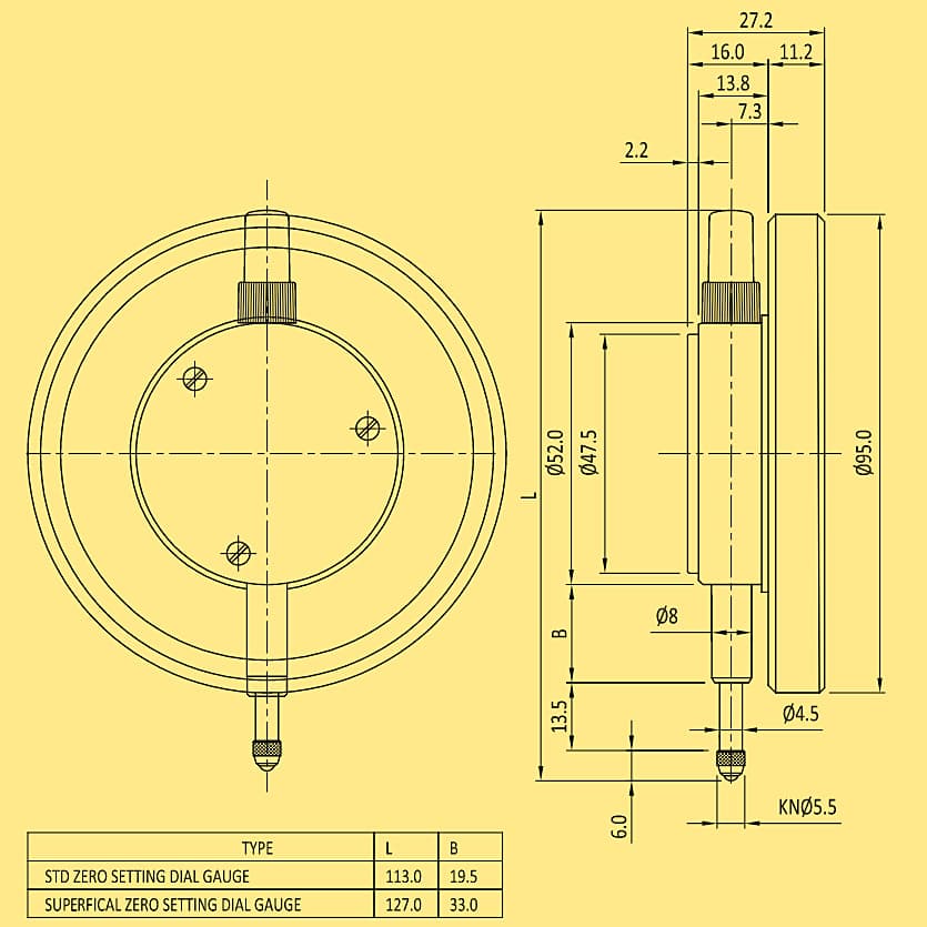 Baker Hardness Tester Mechanical Plunger Type Dial Gauge (Rockwell) Standard, D04329000