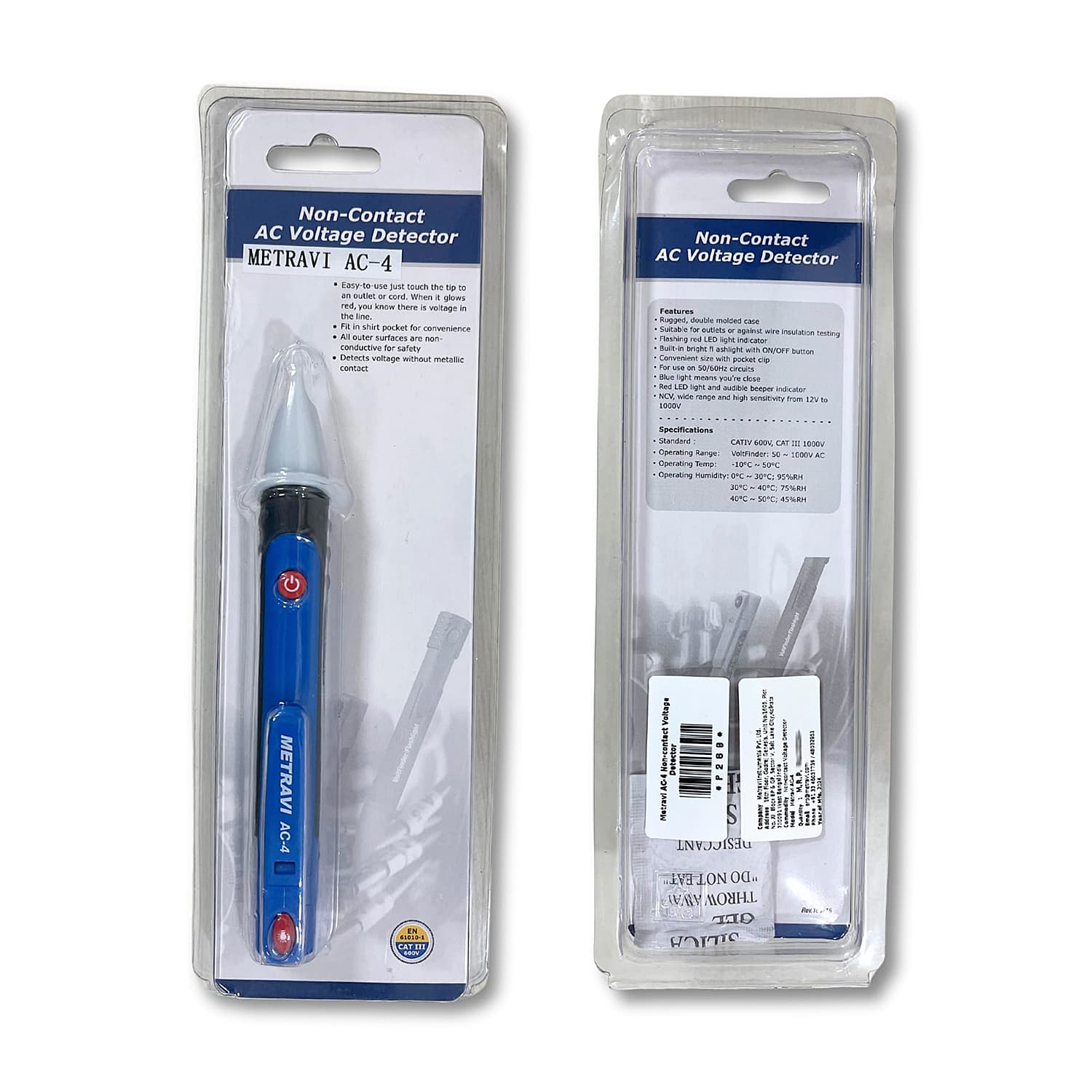 Metravi 50V - 1000V AC Non-Contact Voltage Detector, AC-4