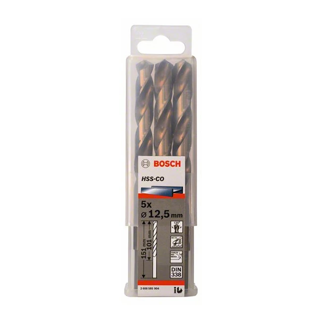 Bosch 12.50 x 151 mm HSS Twist Drill Bit Cobalt, 2 608 585 904
