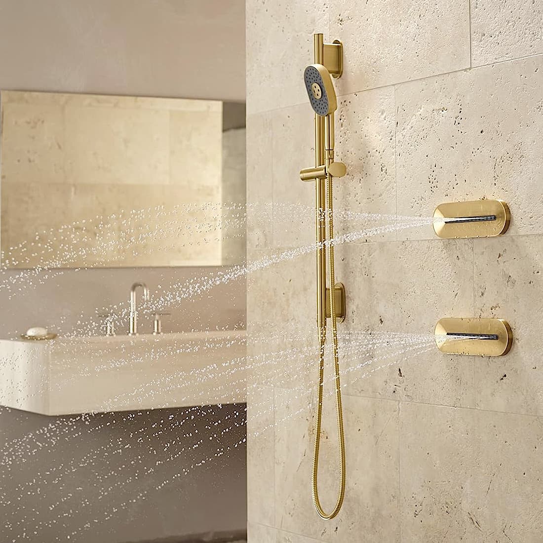 Kohler Statement Oblong Vichy Water Tile / Body Shower In Polished Chrome Finish, K-26300IN-CP