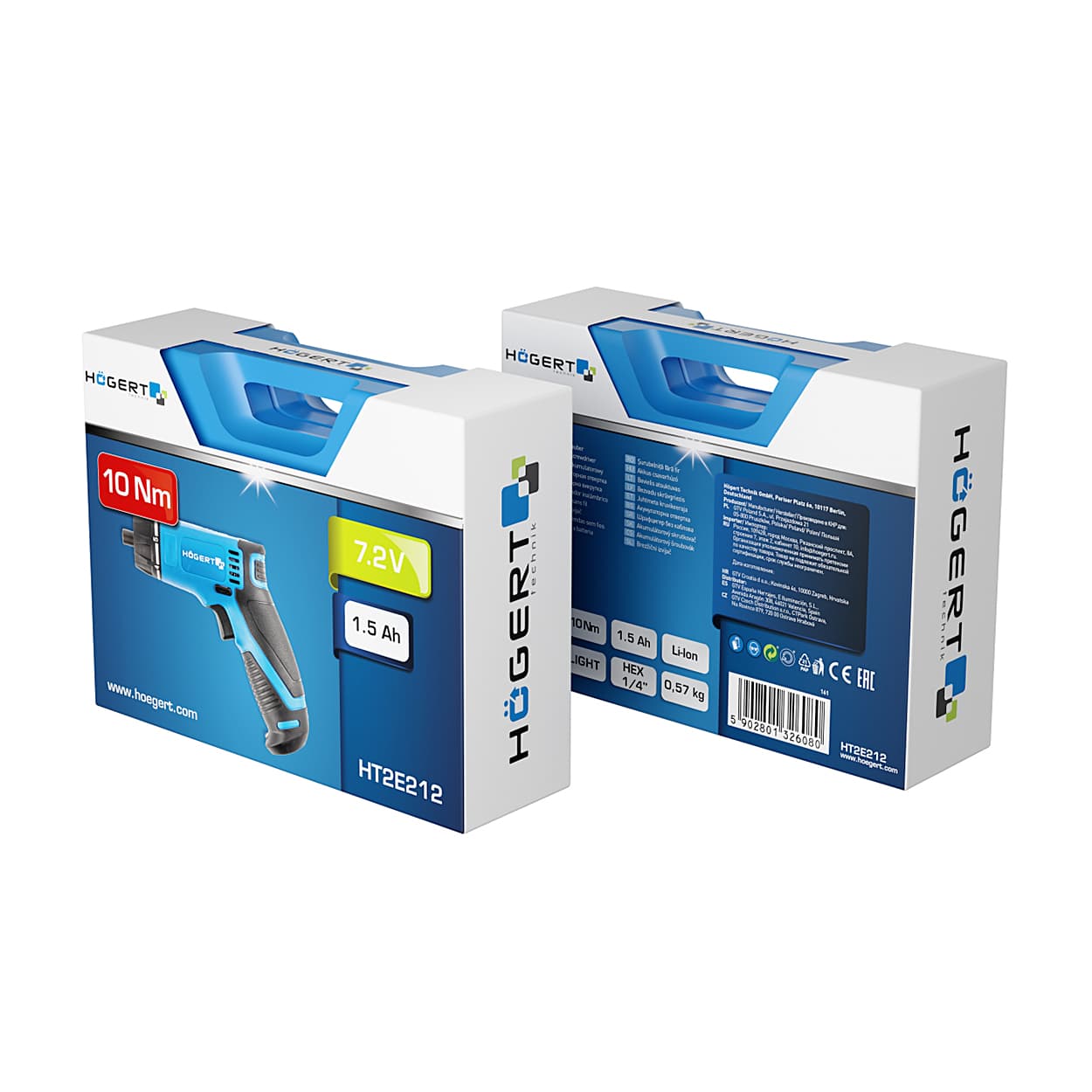 Hogert 7.2V / 1.5 Ah Li-ion Screwdriver (Cordless), HT2E212
