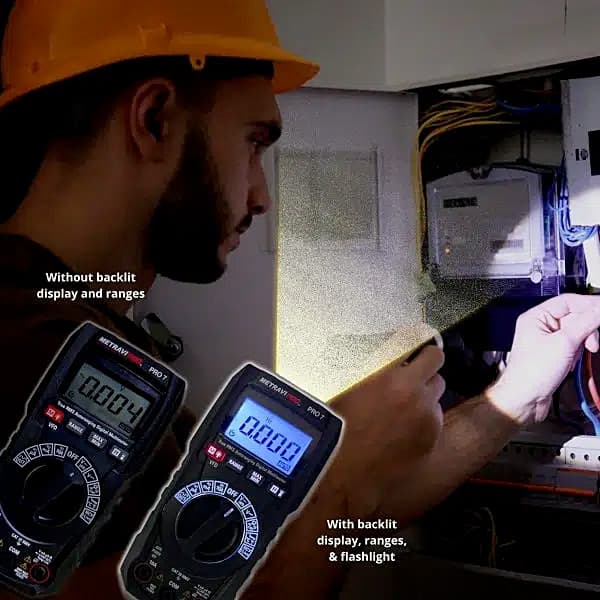 Metravi 4000 Counts / 600 V AC / DC Non Contact Digital Multimeter, PRO-7