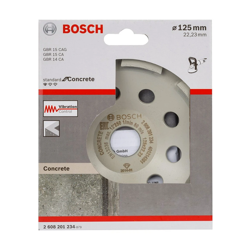 Bosch 125 mm Diamond Grinding Head Standard For Concrete, 2 608 201 234