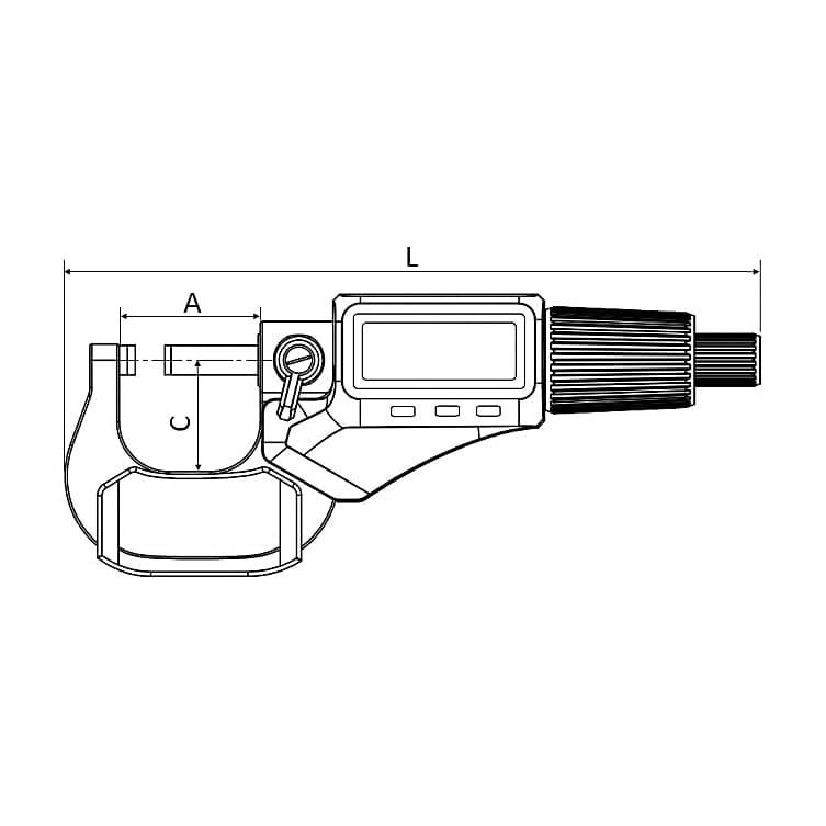 Ozar 0 - 25 mm Digital Outside Micrometer, AMO-9331