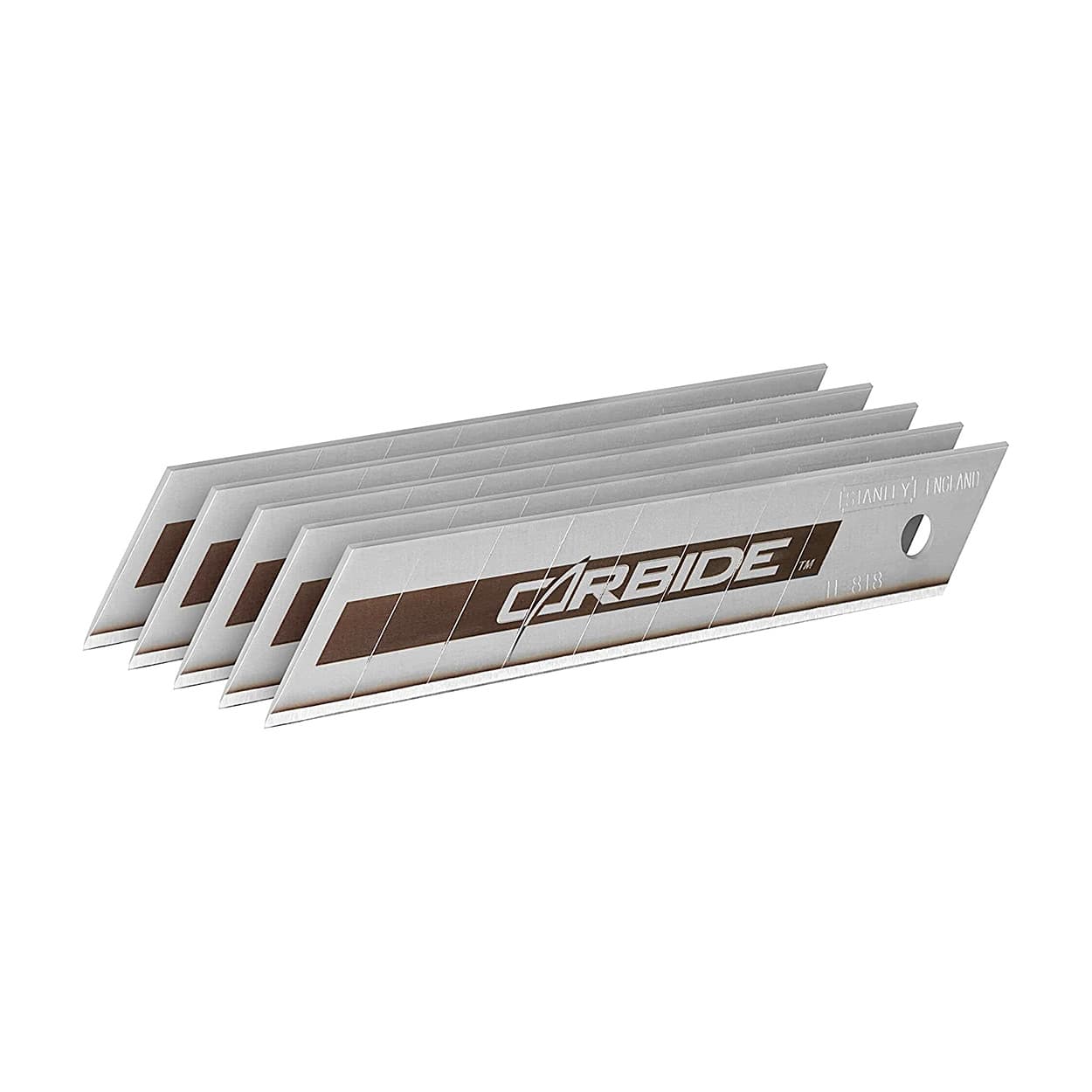 Stanley 18 mm Carbide Snap Off Blades (Pack Of 5 Pcs), STHT0-11818