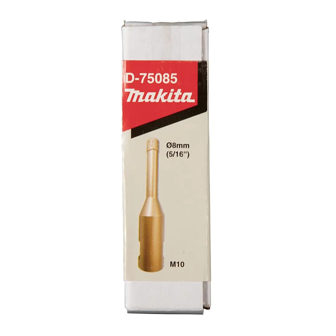 Makita 8 mm Dia x M10 mm Vacuum Brazed Diamond Core Bit, D-75085