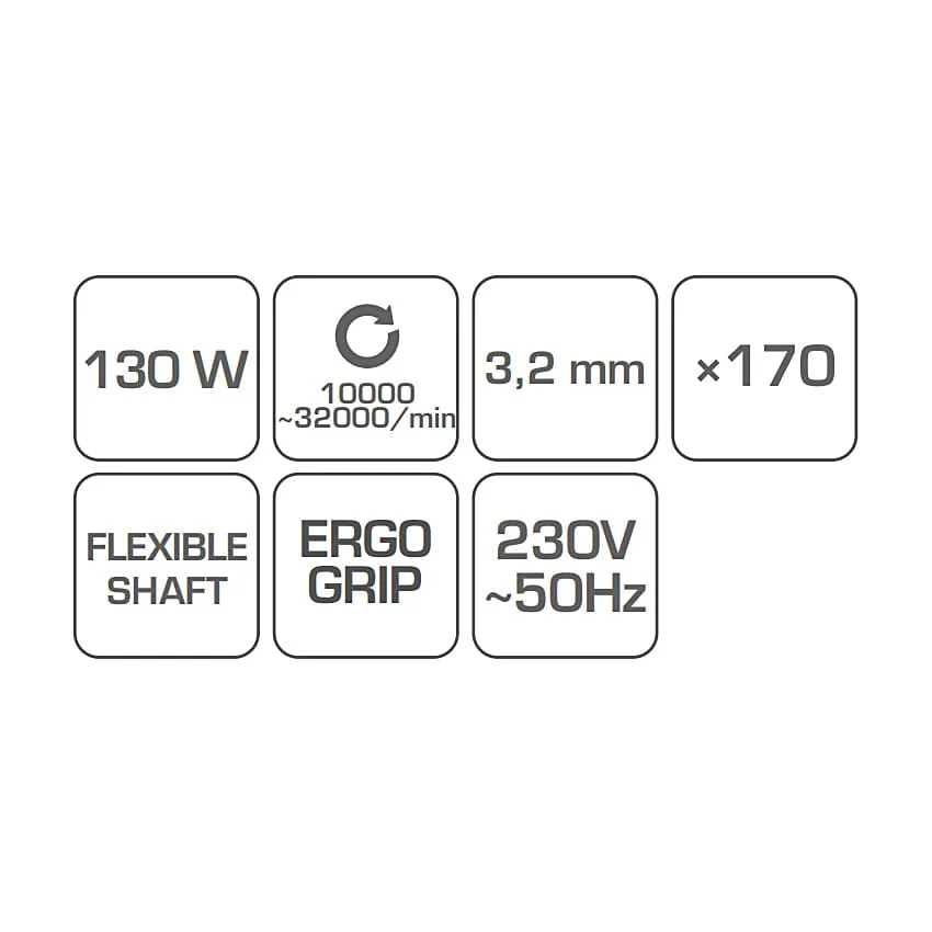 Hogert 130W 3.2mm Mini Grinder, HT2E101