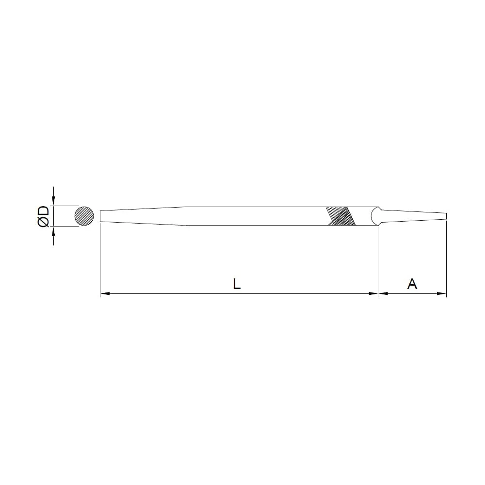 Taparia 100 mm / 4 inch Round Machinist File (Bastard), RD 1001