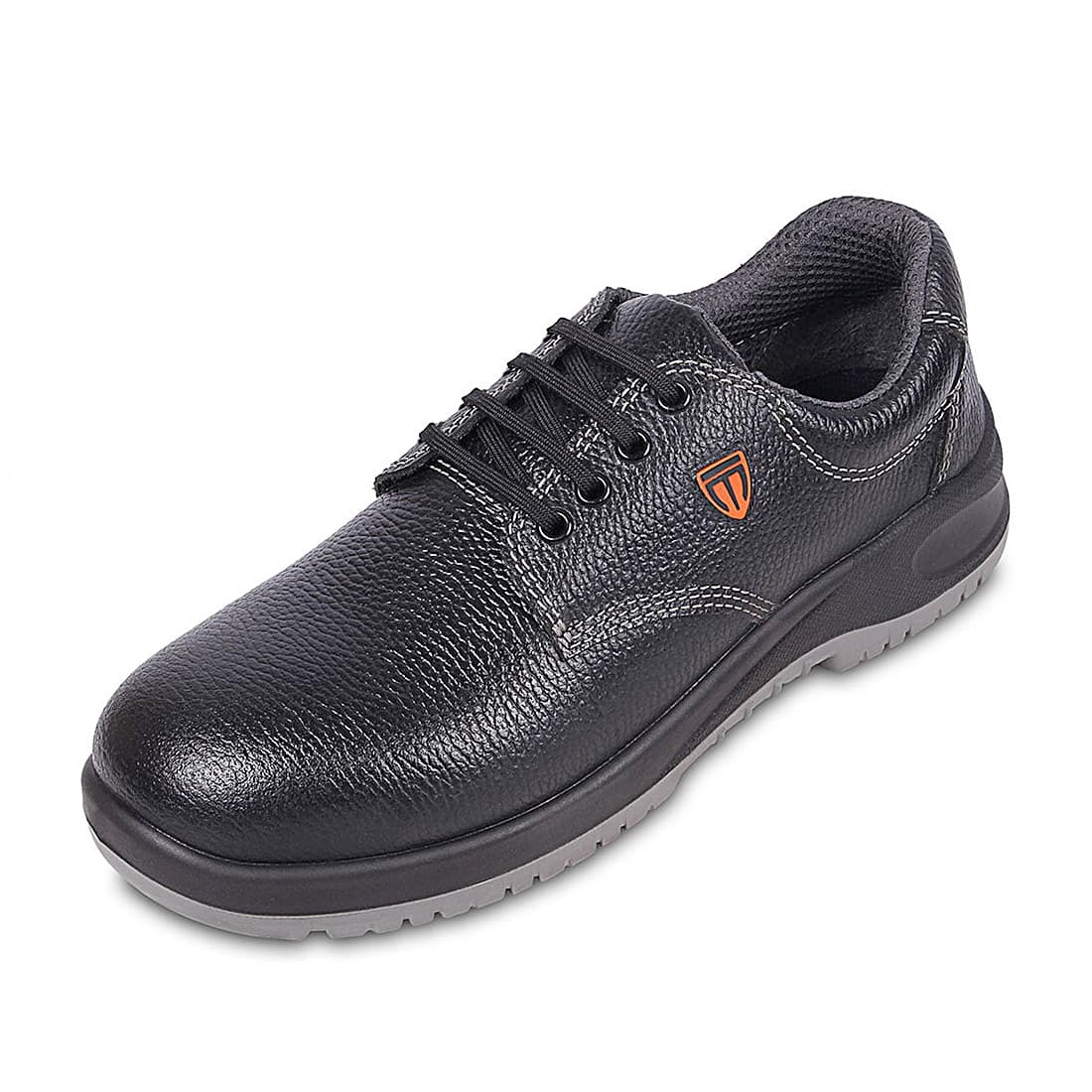 Tagra Low Ankle Double Density Buff Barton Leather Safety Shoes - Steel Toe (Black), Molten Lo B